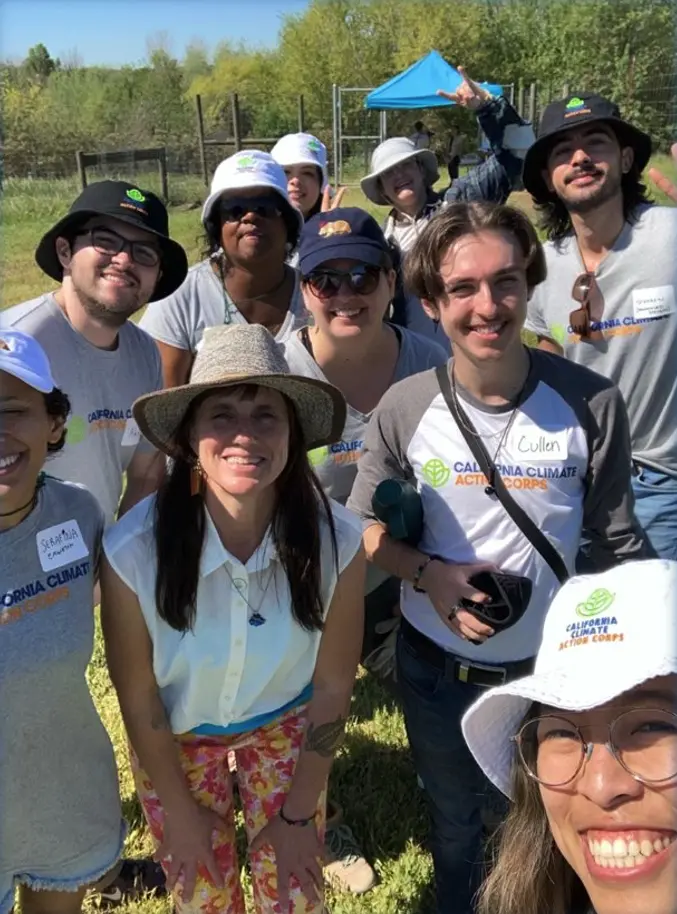 A group of climate volunteers with CA Volunteers